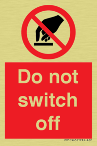 Do not switch off 